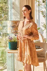 Bohemian branded dress fashion casual women embroidered dresses ladies women clothing