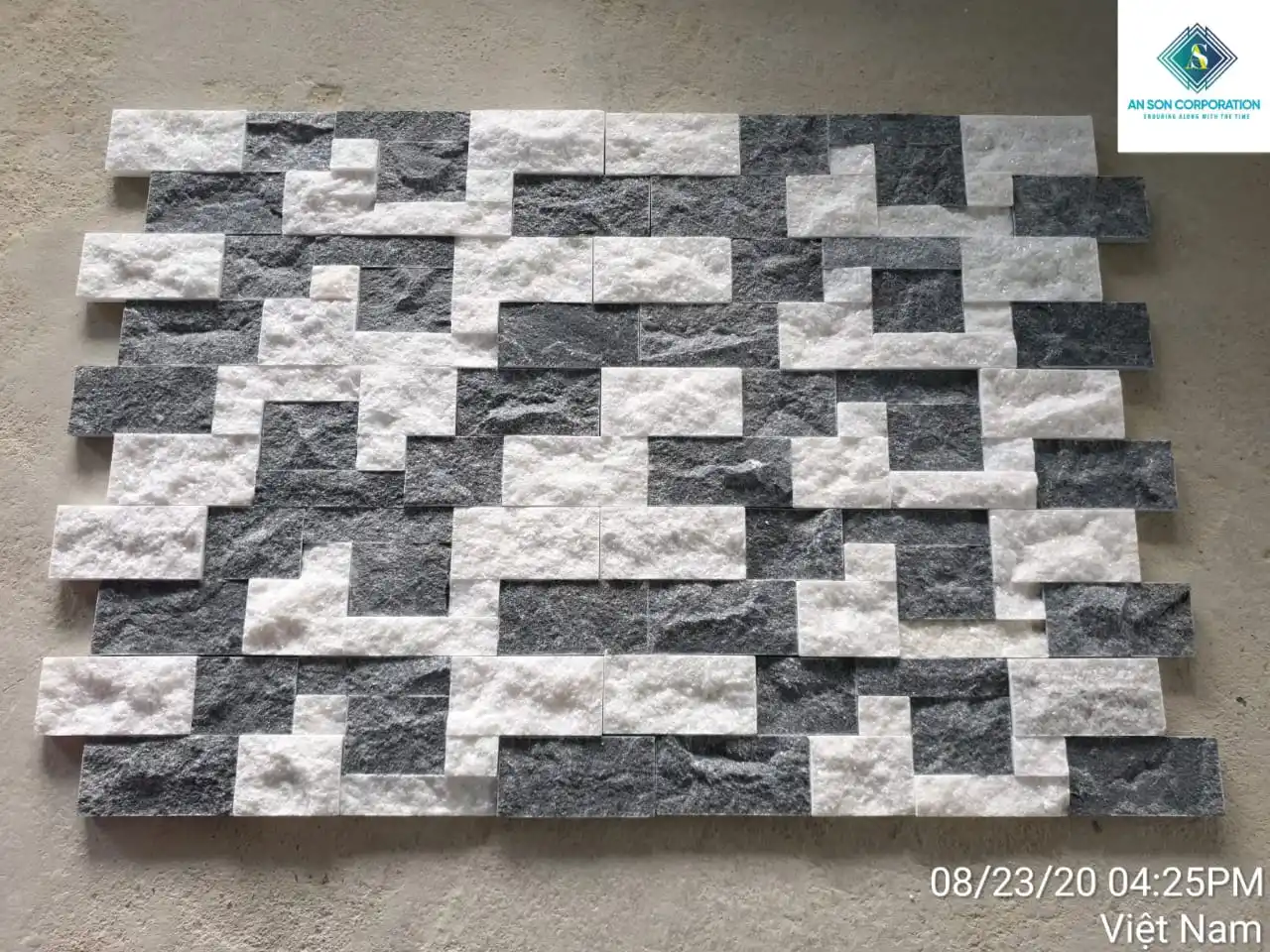 Z Type Black And White Marble Wall Panel - Marble Natural Decorative Stone