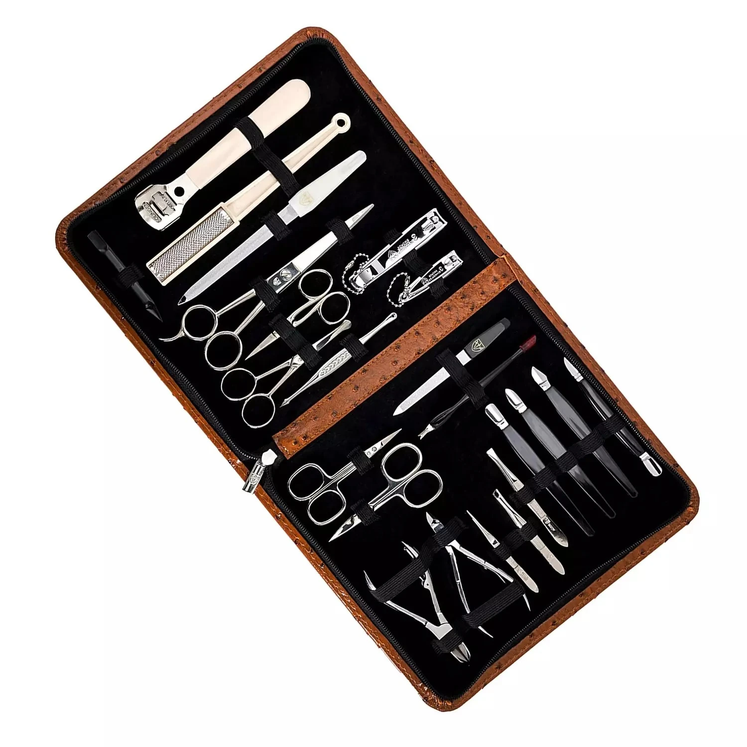 2024 Wholesale Hot Selling Custom Logo 18pcs Nail Clipper Nail File Kit Stainless Steel Beauty Personal Care Manicure Set OEM