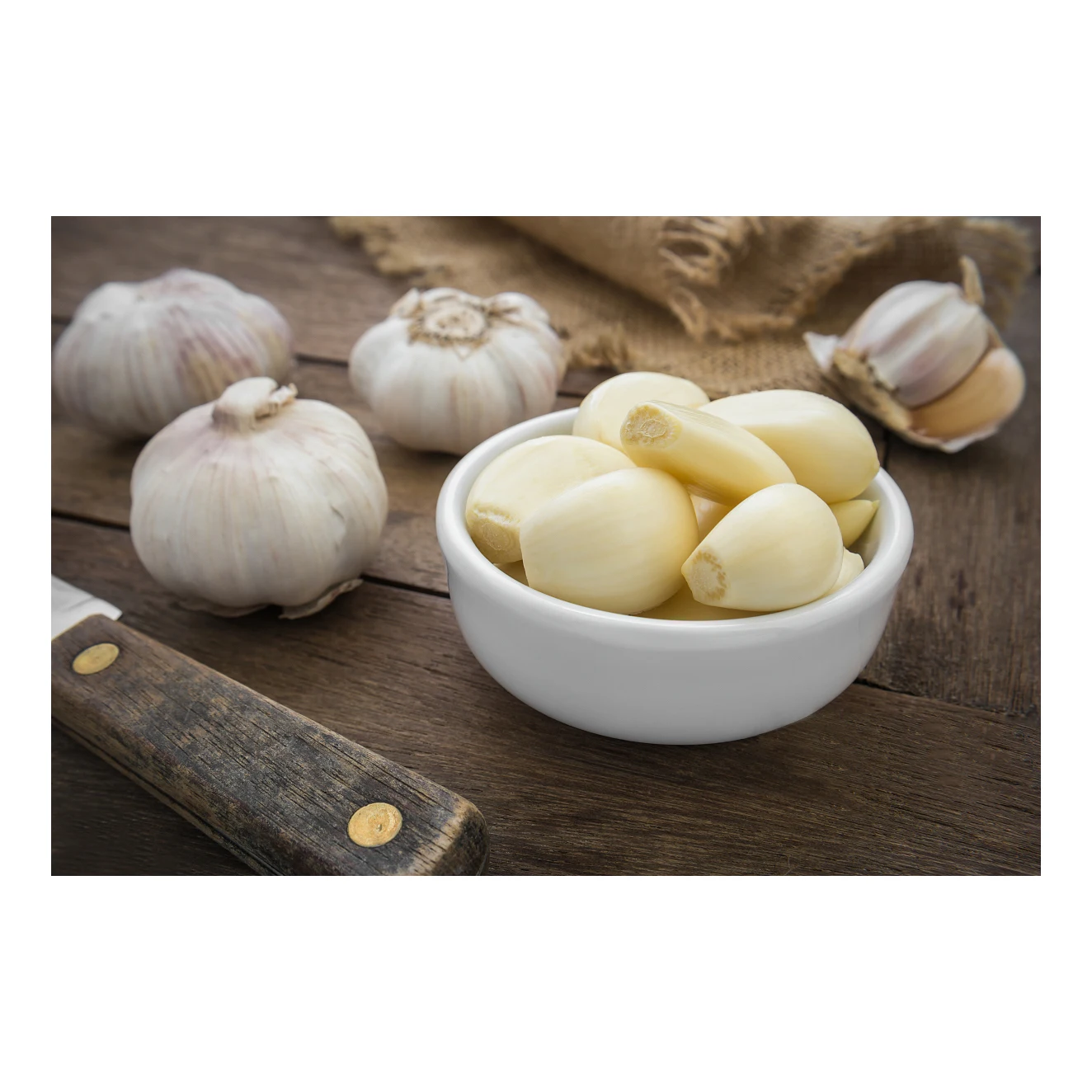 Bulk IQF Frozen Fresh Peeled Garlic Cloves