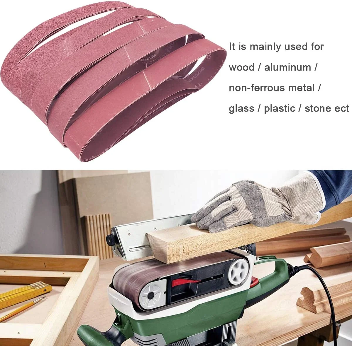 Abrasive belt  tape  alumina abrasive sanding belt metal polishing sand belt grit blasting grit granite sand