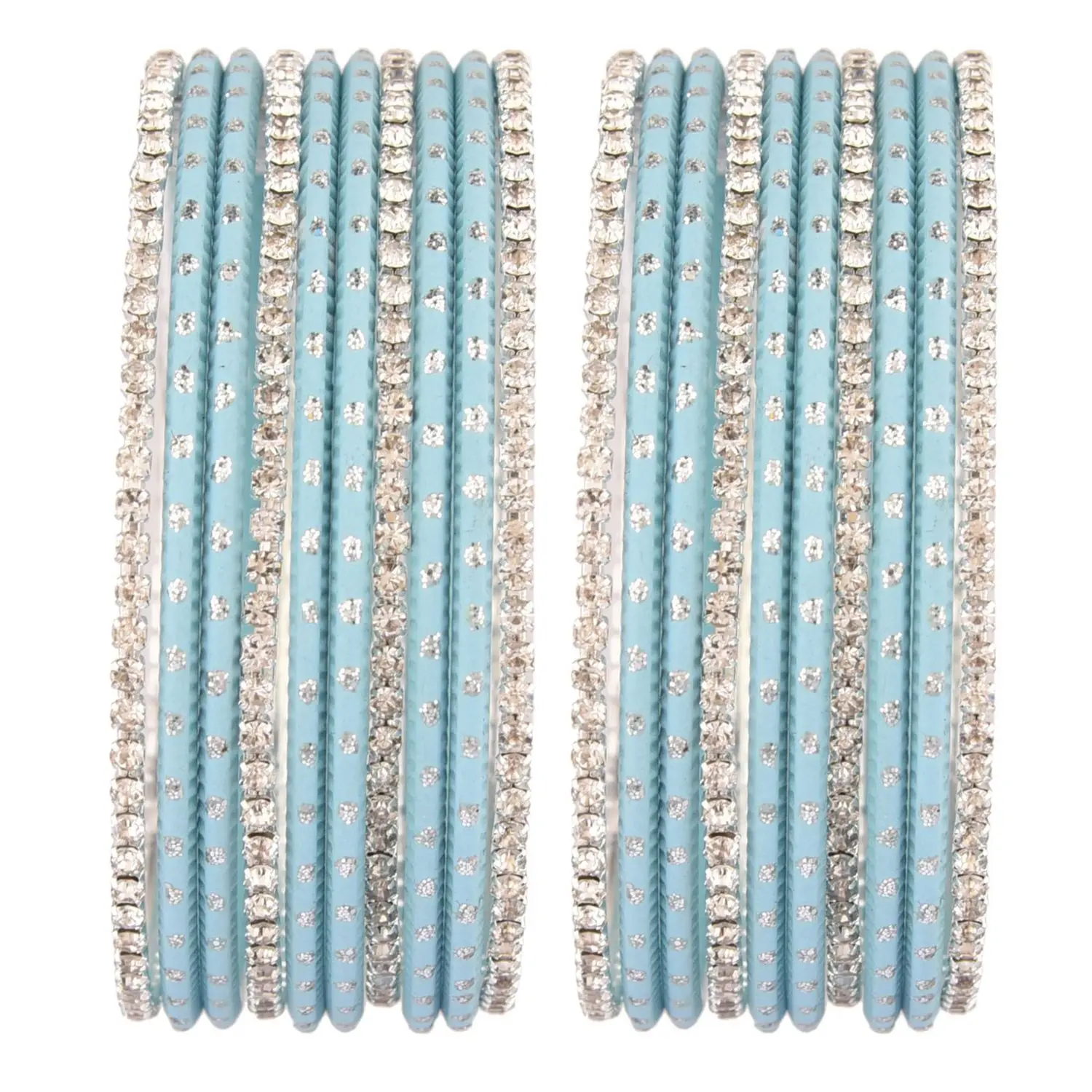 Indian Manufacturer Jewelry Textured Metal Bangle Wholesale Rhinestone CZ Crystal Bridal Wedding Indian Bangle Set For Women