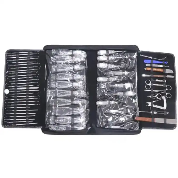 Customized Dental Kits Stainless Teeth Cleaning Dental Probe/Periodontal Explorer Dentist Tools Kit With leather Pouch