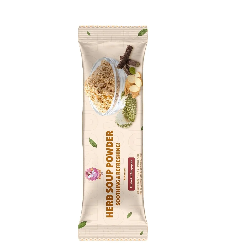 Food Instant Low-calorie Singapore Durian White Locule Membrane Ambient Herb Soup Powder 20G With 24 Months Shelf