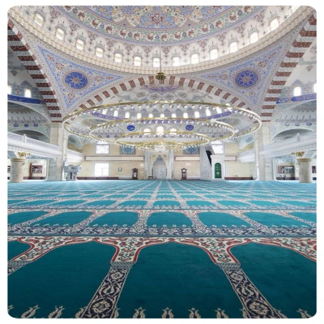 Ковер с машинным узором для мечети ковры молитвенной комнаты красный и синий современный цветочный круглый ковер пола