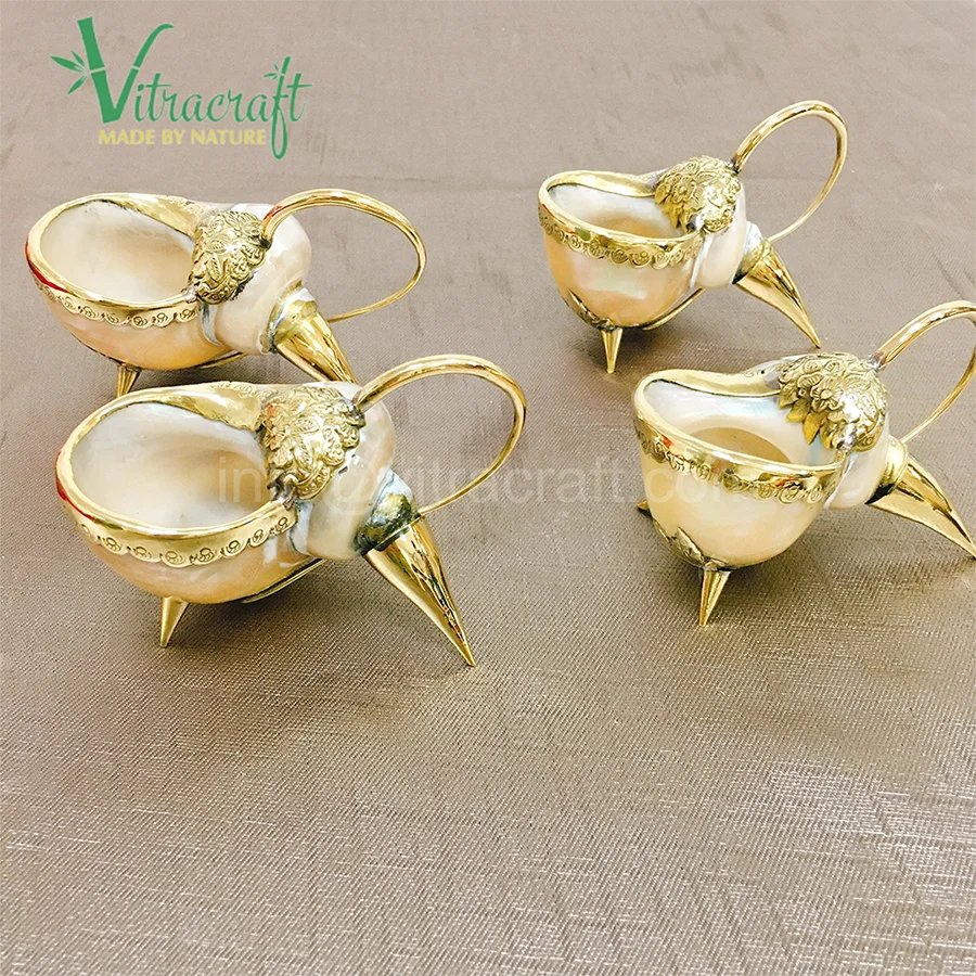 Handmade tea set. Made from Premium nautilus shells, Combined with a copper metal. Create unique products. meaningful gift