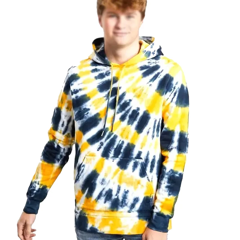 Custom Print Logo Men tie die Hoodies Men Clothing Over Size Heavyweight Unisex Pullover Hoodies