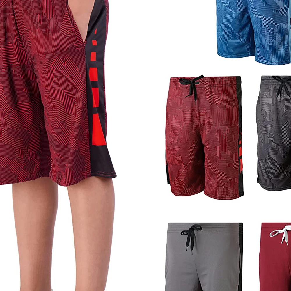 Hot Custom Branded Men Basketball Sweat Shorts Casual Micro Mesh Training Bodybuilding Athletic Polyester Shorts with Pockets