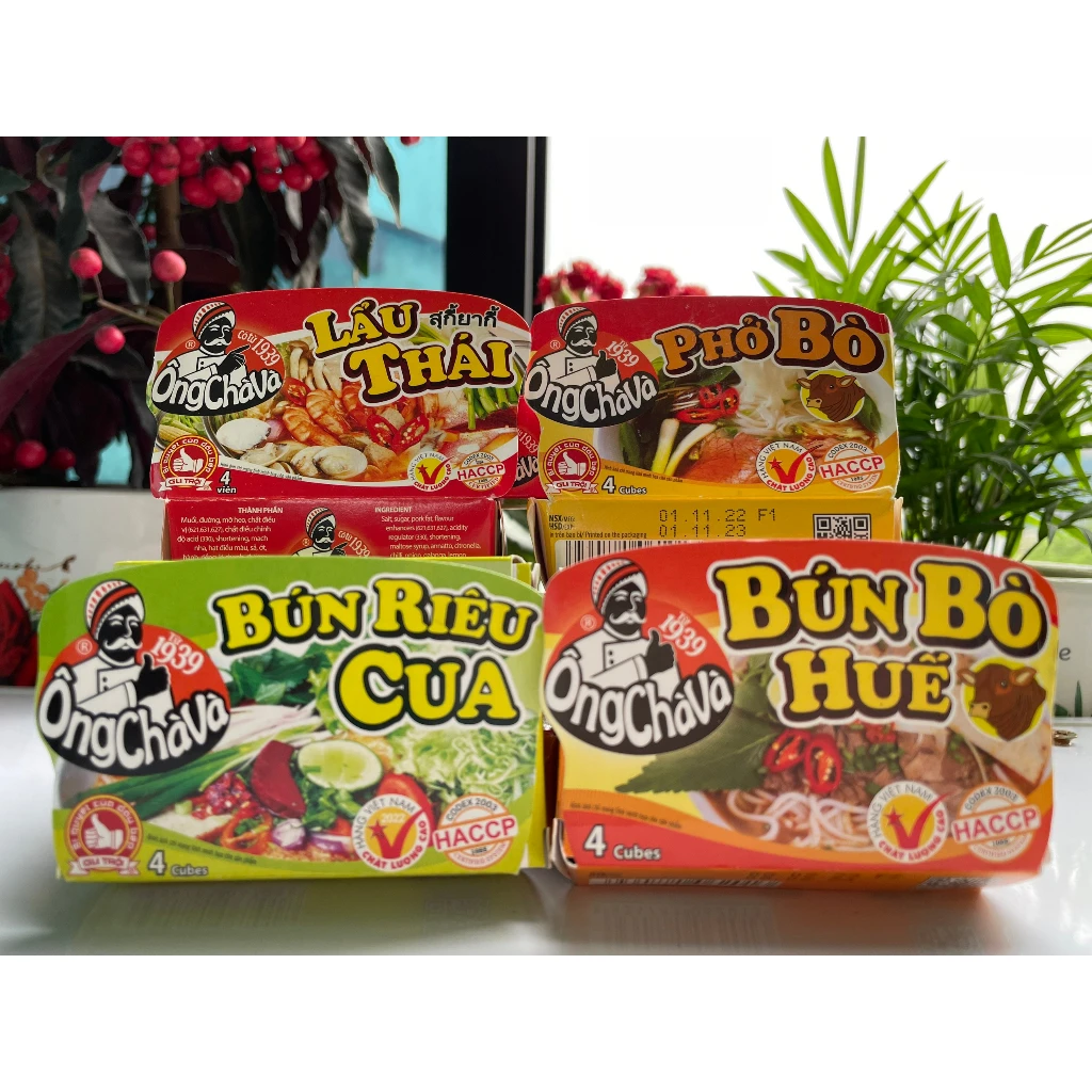 Ong Cha Vaa Thai hotpot seasoning cube 75g Organic Mixed Food Spices And Seasoning convenient instant spice from VIet Nam