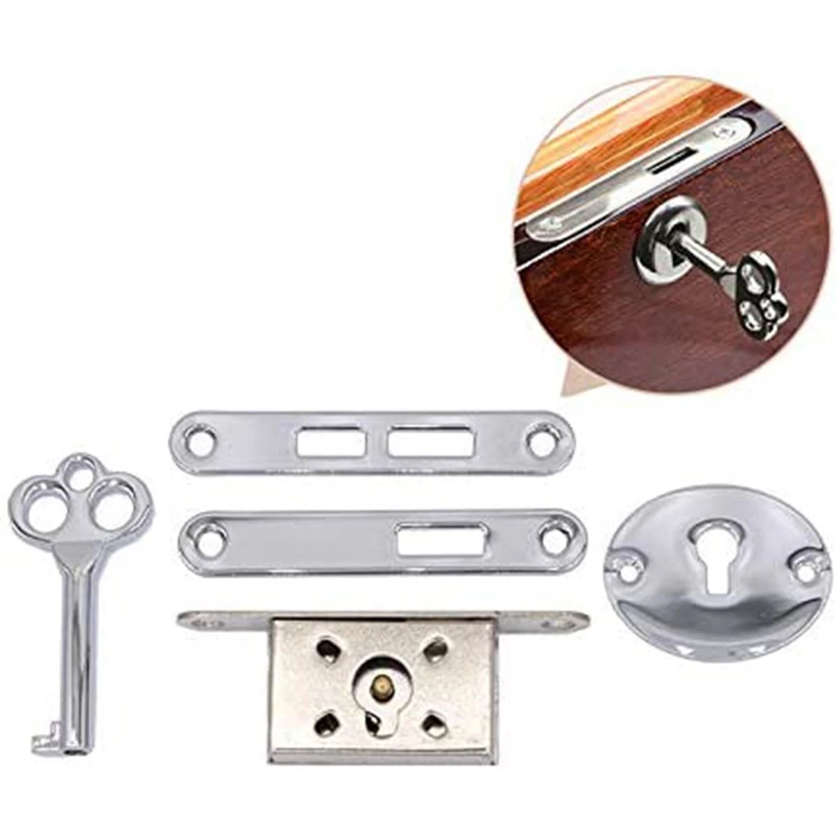 Cigar box cosmetic wooden box lock set Jewelry box key lock