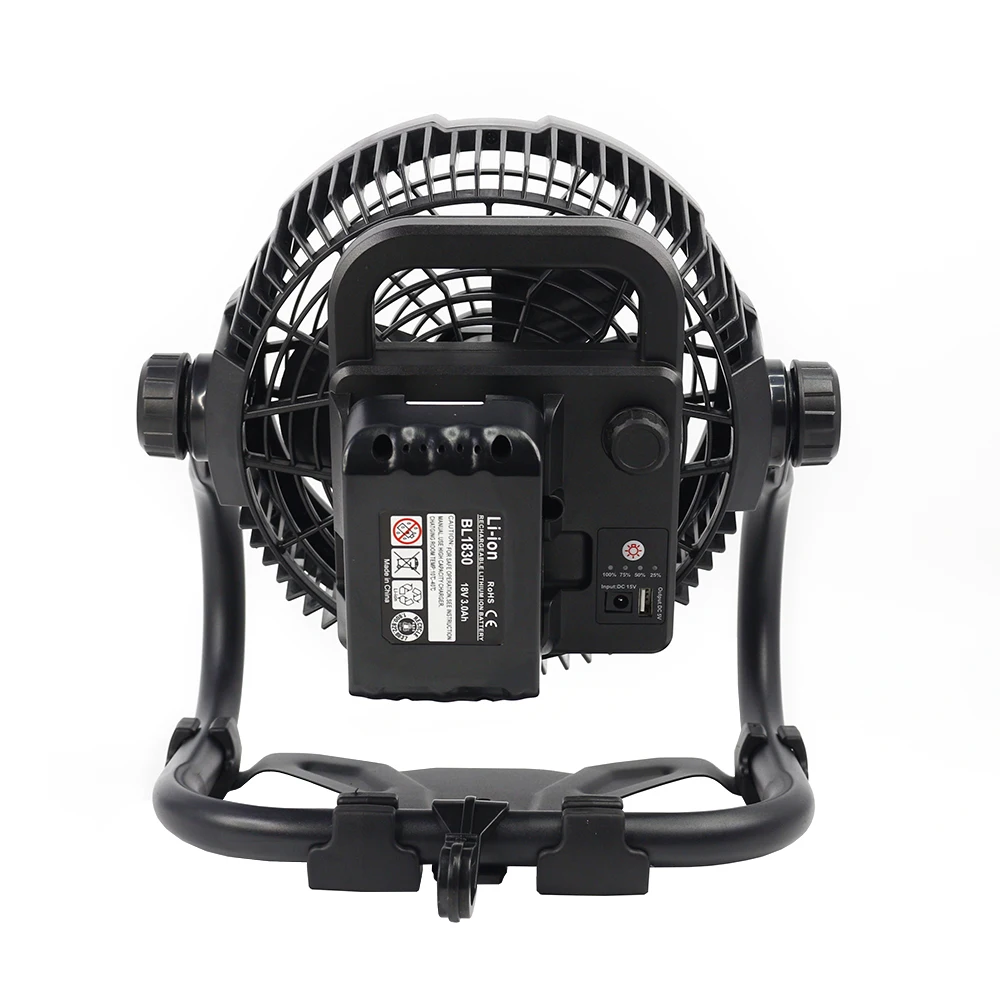 Camping Fan with LED Light Suitable for Dewalt for Milwaukee 18V 20V Lithium-ion Battery with A Battery Adapter Use for tools