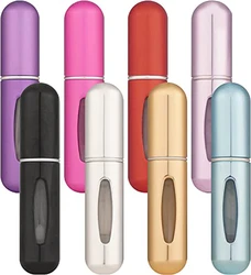 8 Pcs Pack of 5ml Portable Mini Refillable Perfume Spray Atomizer Bottle Scent Pump Case