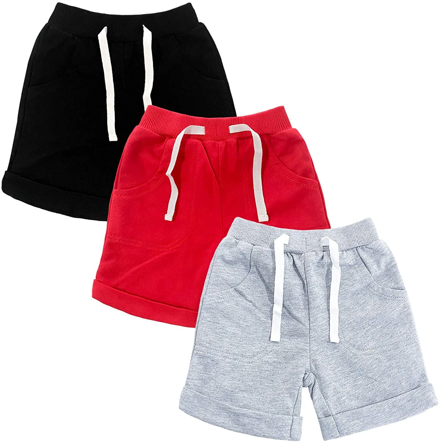 New Fashion Summer Wholesale 2024 Solid Short with Quality Soft Casual Boys Cargo Cotton Kid Boy shorts with custom logo