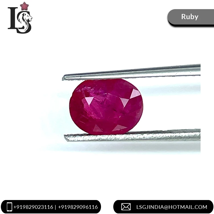 Fine Quality 100% Natural Reddish Pink 2.51 carat Oval Ruby Mozambique Loose Gemstone for Rings at Reasonable Price