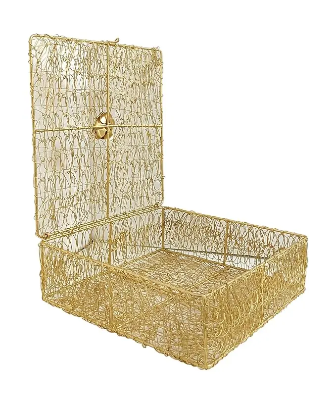 Handmade Round Hamper With Handle wedding Decoration Bread fruit Craft gift Storage Basket with handle indian handicraft