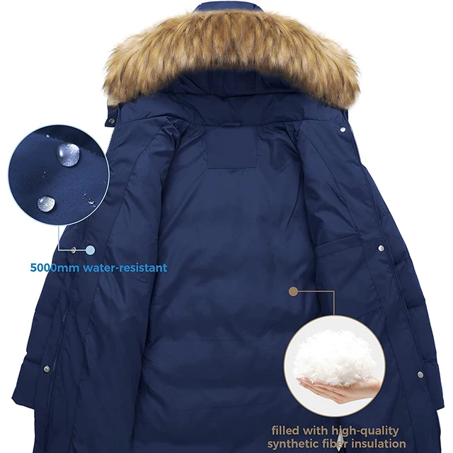 Slim Fit Ladies Classy Sexy Looking Fur Hooded Coat  With Your Custom Logo On It At Very Low Prices Women Puffer Long Coat