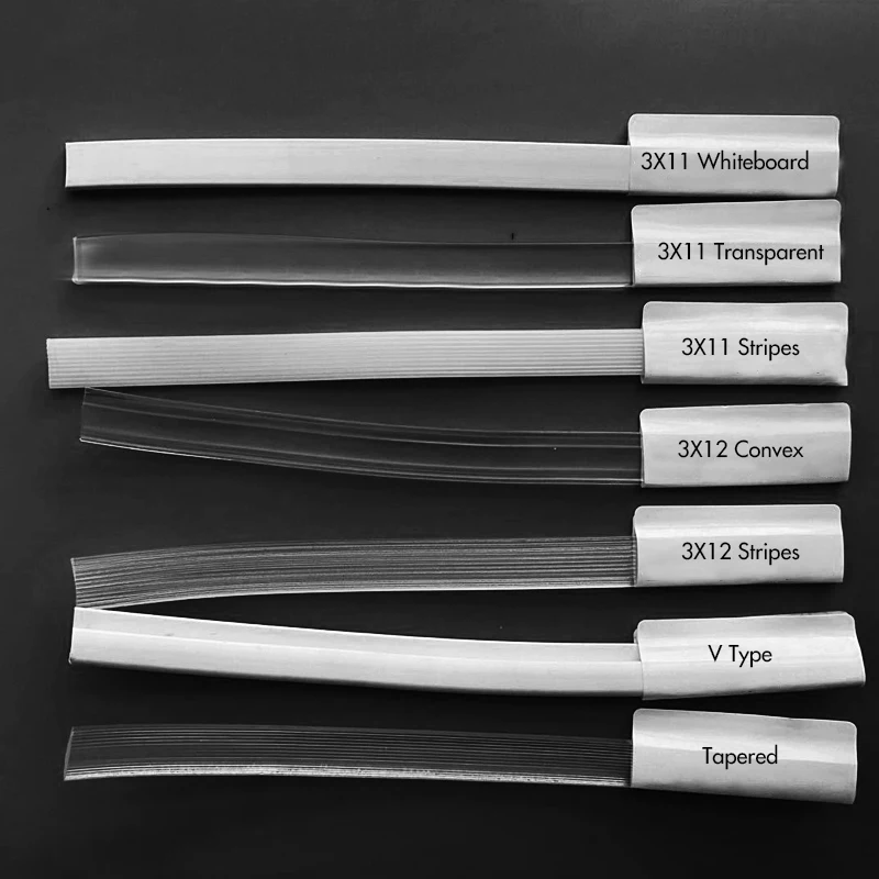 Flexible extruded transparent stripe whiteboard advertising fabric led light box seg silicone strip rubber edge trim seal strip