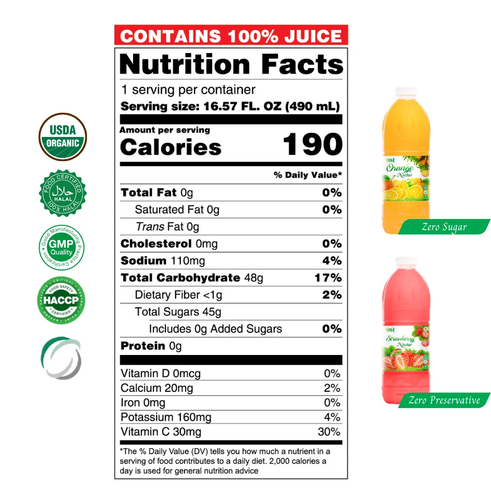 Manufacture Beverage - 100% High Quality Pure Strawberry Fruit Juice Drink 2 Liter Water Bottle - Free Sample - Private Label