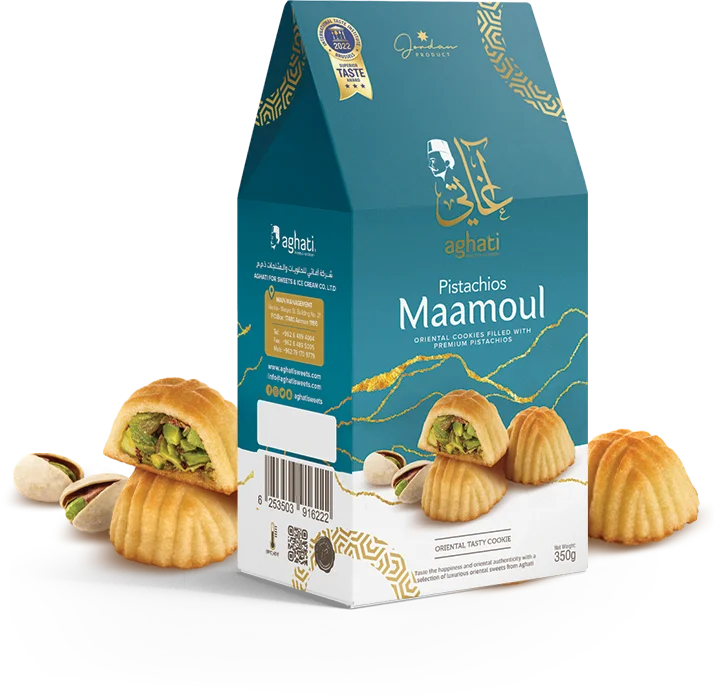 Pyramid Maamoul Cookies with pistachio individually wrapped 350gr 12.3 ounce