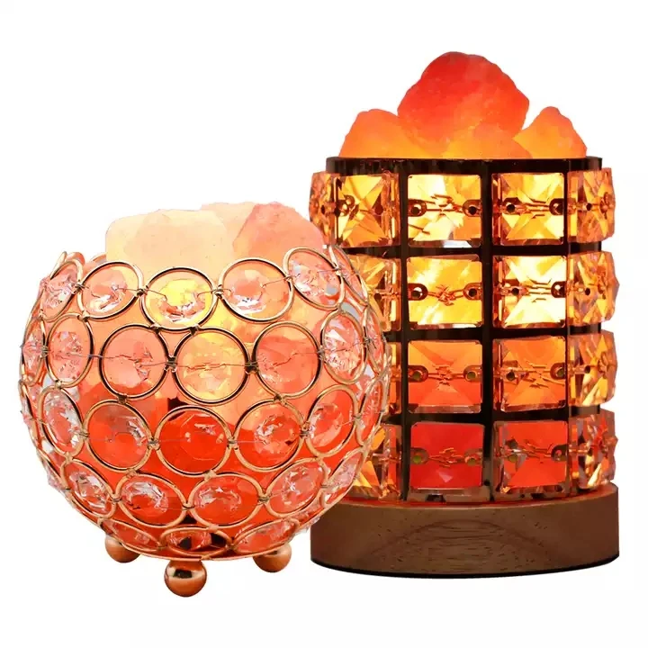 Decoration Holiday Gift Himalayan Lamp Natural lamp Pink Rock Salt oil diffuser Crystal Salt Lamps with Dimmable Touch Switch