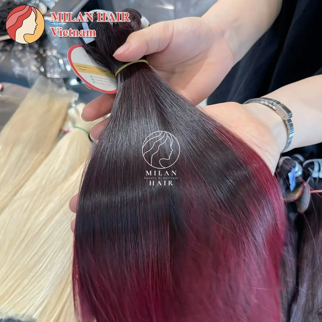 High Quality Super Double Drawn Vietnamese Virgin  Ombre Color Human Hair Cuticle Aligned  Human Hair Extension