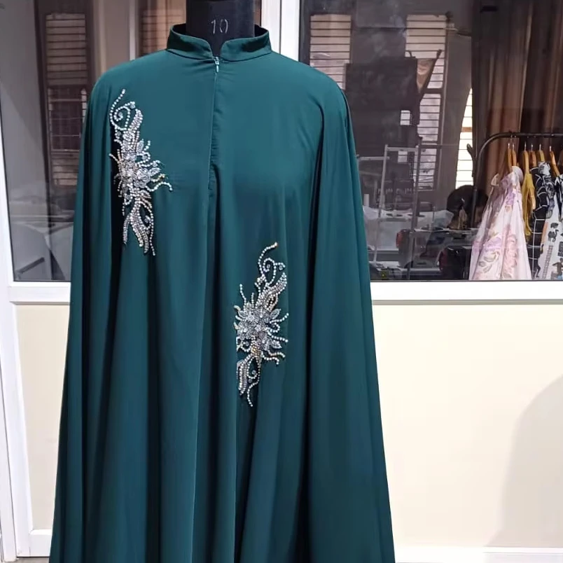 Moroccan kaftan beautiful colored caftan Muslim traditional caftan stone beads work hand work kaftan Moroccan new design