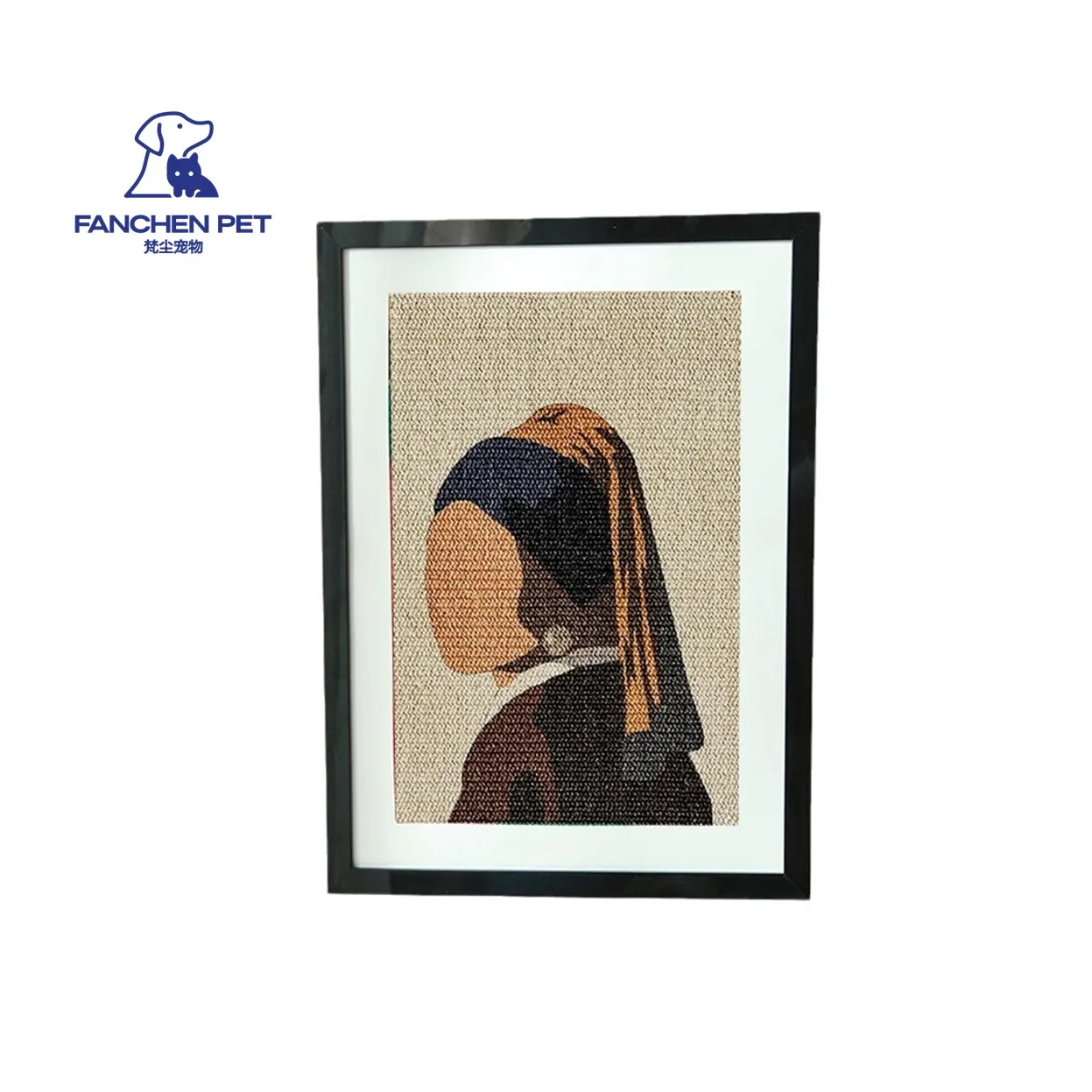 2024 New Trends Custom Cat Scratching Board  PVC Or Wood Frame Sisal Cat Scratch Board