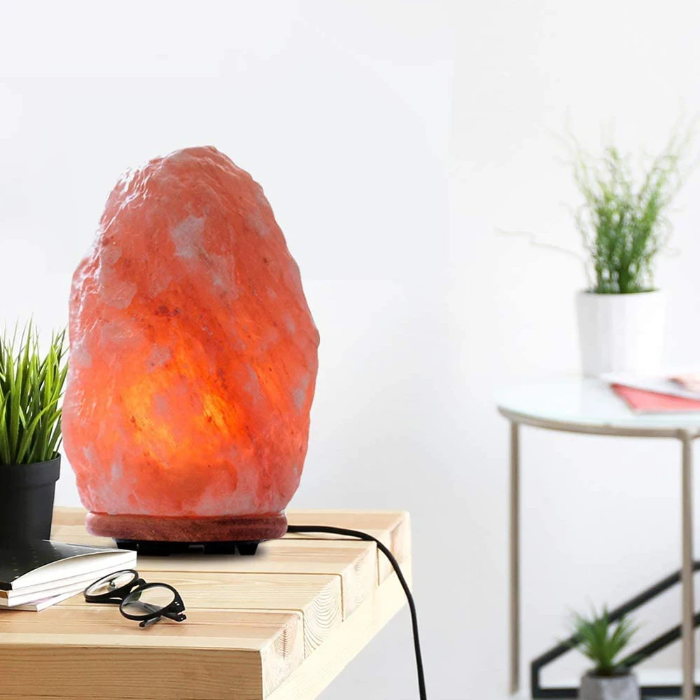 Оптовая продажа соляная лампа Гималайская Розовая кристаллическая с переключателем ВКЛ/ВЫКЛ