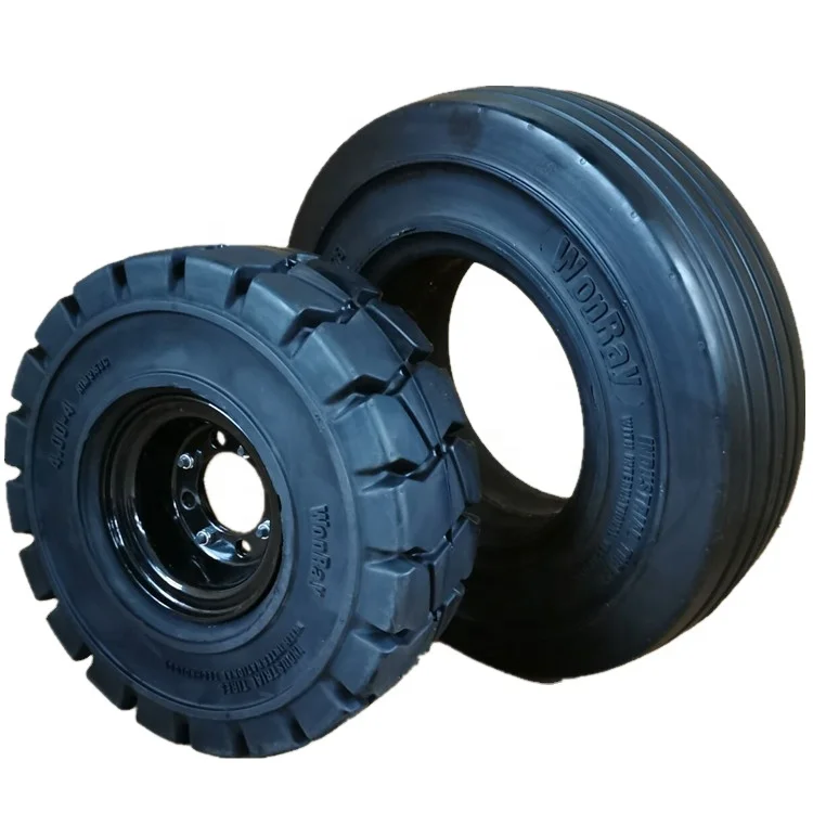 5000 hours lifespan Solid Tires 4.00-8 400-8 with rim Forklift Wheels llantas Aviation Parts