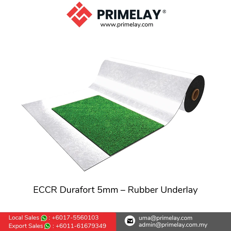 High Quality Engineered Hardwood Flooring Durafort 5 Crumb 5mm Rubber Carpet Underlay for Heavy Domestic & Commercial Uses