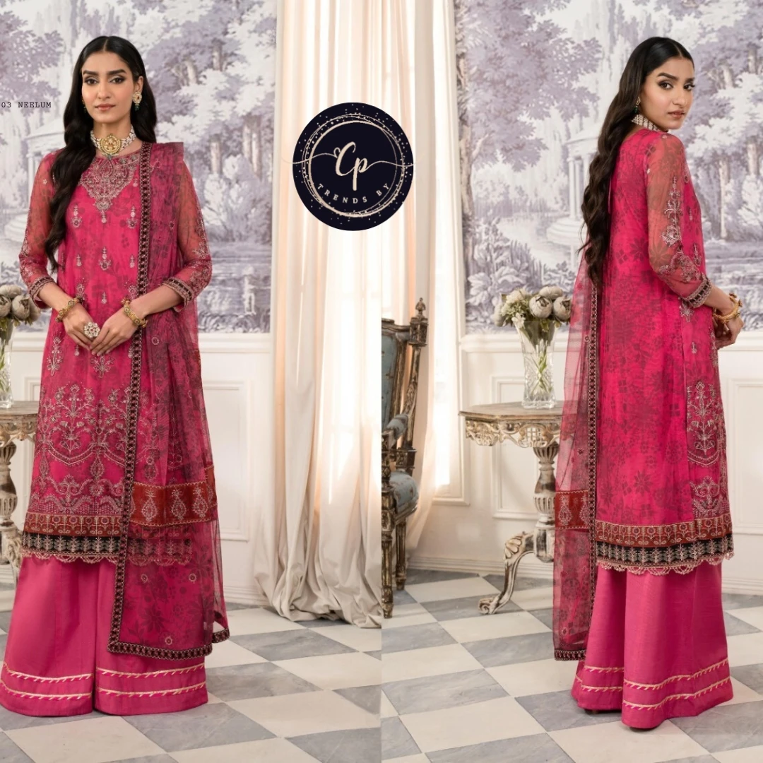 2024 Trends by Cp Pakistani Brand Zarif Afsanah Formal Edit 3 Piece Party Dresses Custom Stitched Ladies Suits