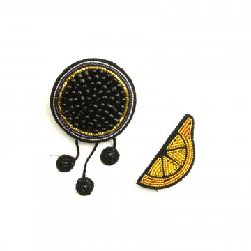 new fashion  hand embroidery bullion wire brooch HAND  fashion brooch custom made jacket patches Caribou pin