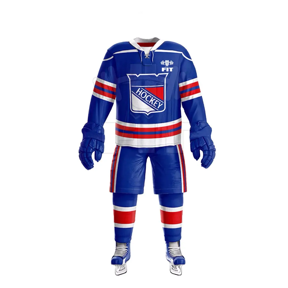 Men Ice Hockey Jersey Quick Dry Adult Sports Wear Ice Hockey Uniform Oem Polyester Made Ice Hockey Uniform