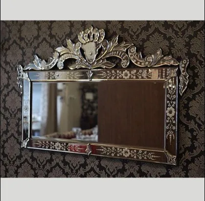 Venetian Mirror Mirror Oval Trendy style home hotels Venetian frame Floor Beveled  Decor looking glass reflector Silver Mirror