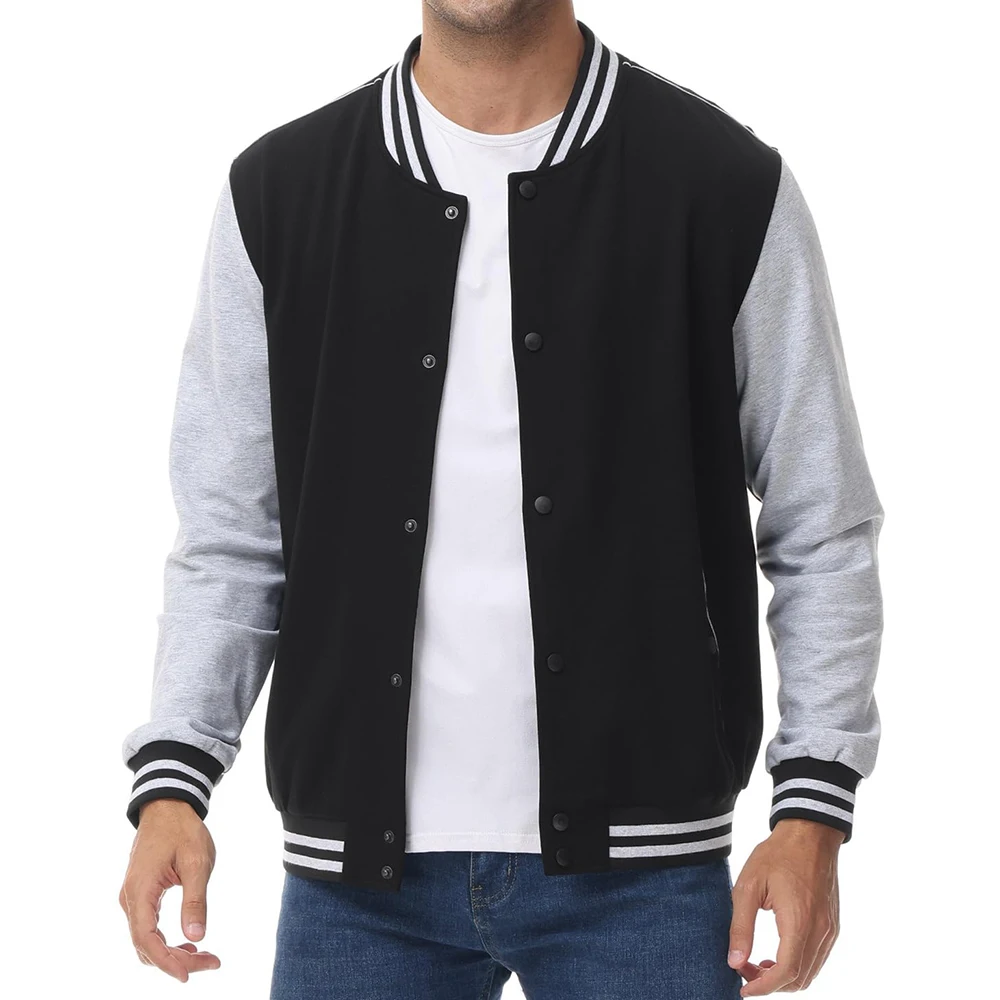 Custom Print Embroidered Varsity Jackets Custom Men Baseball Jacket Wholesale Letterman jacket with leather sleeves