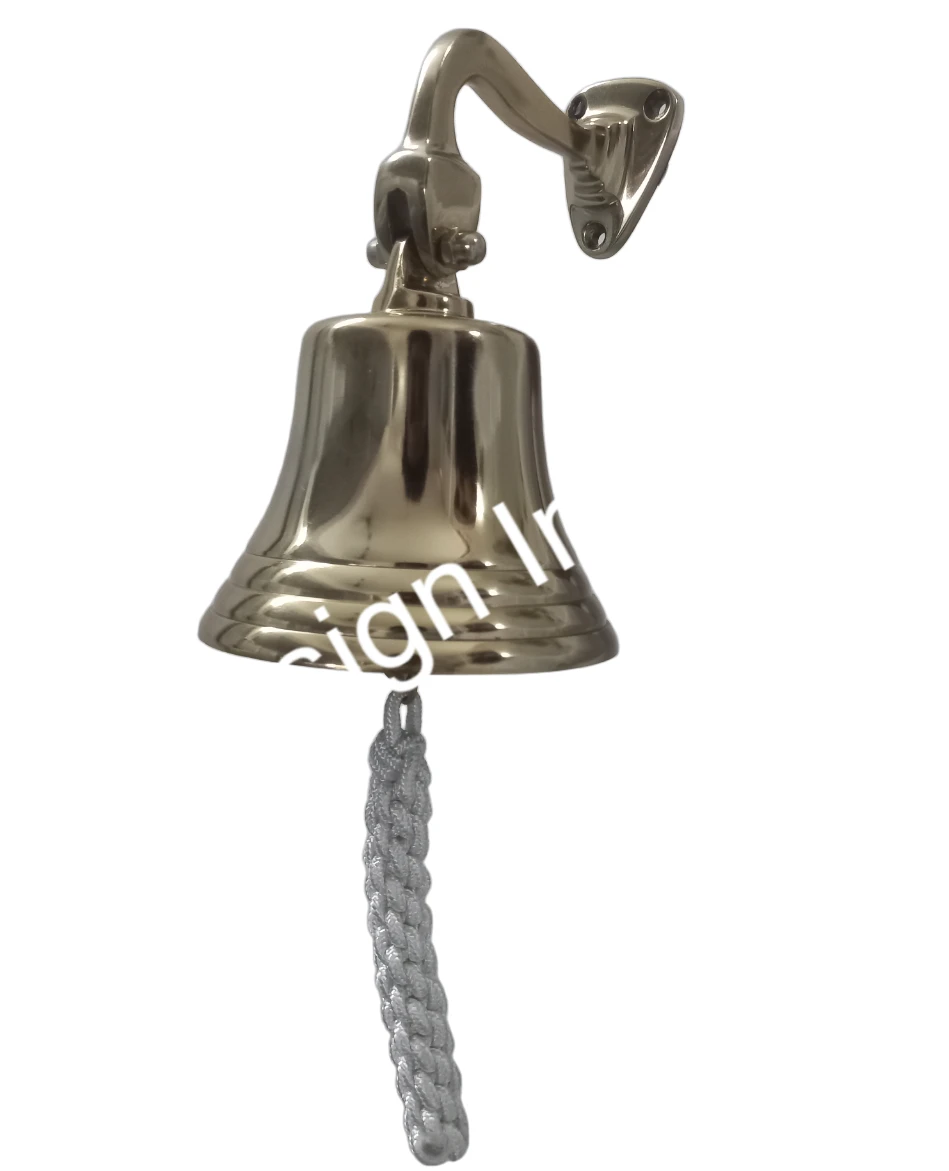 Wholesale High Quality Brass Bell Wall Hanging Custom Tibetan Style Luxury Ship Bell Wholesale Super selling brass Bells decors