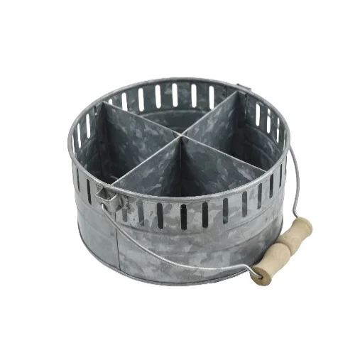 Buy Elegant Home Galvanized Flatware Caddy Organizer For Kitchen Counter-Top with Comfortable Handle Low Prices