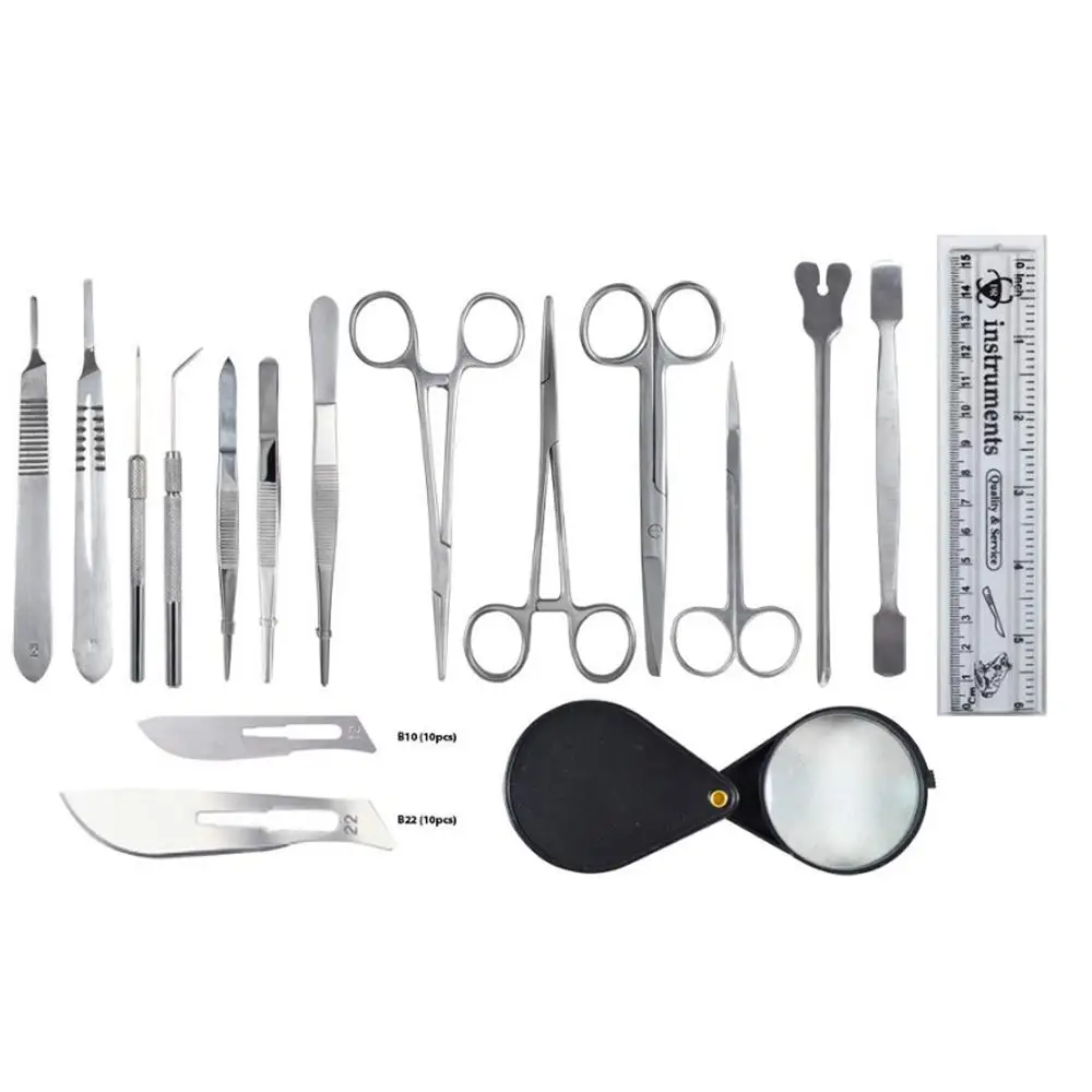 New Arrival High Quality Dissection Kit Made with Surgical Stainless Steel Ideal Biology, Anatomy, Botany & Veterinary Set 36 Pc