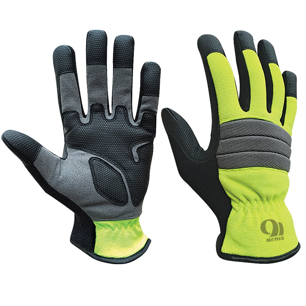 New Latest Design Wholesale Price mechanic gloves Best Quality Leather Customized Working Safety Mechanic Gloves