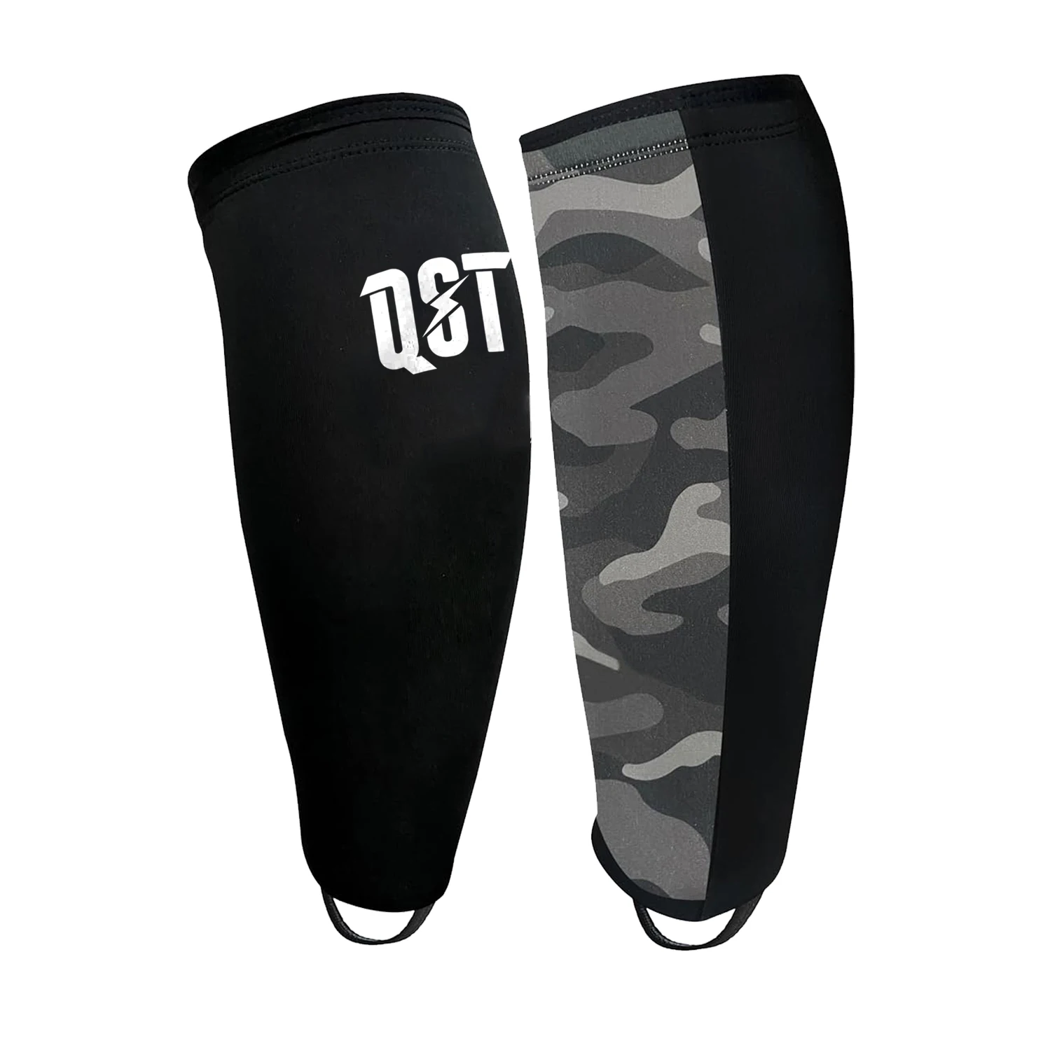 Gray Camo Rope Climbing Shin Sleeves 5MM Neoprene Padded Rope Climb Shin Protector Cross-fit Deadlift Workout Calf Guard Sleeve