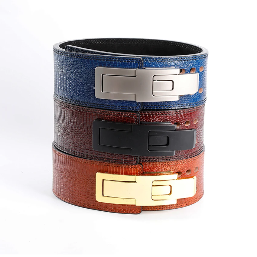 Lever Powerlifting Belt Custom Lever Belts Back Support Gym Fitness Leather Powerlifting Weight Lifting Belt