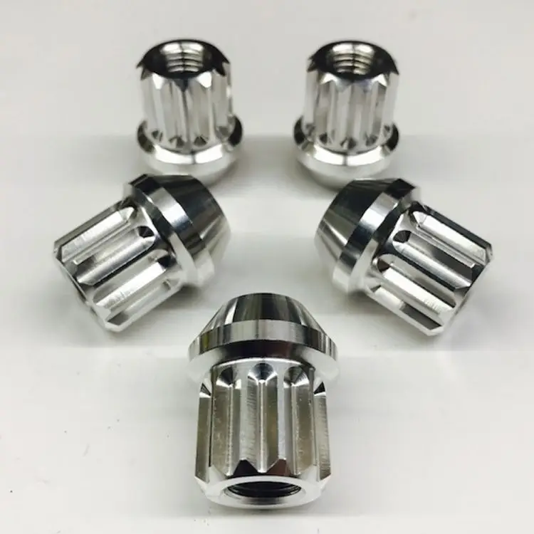 Custom aluminum titanium 12pt 12 point car auto wheel lug nut