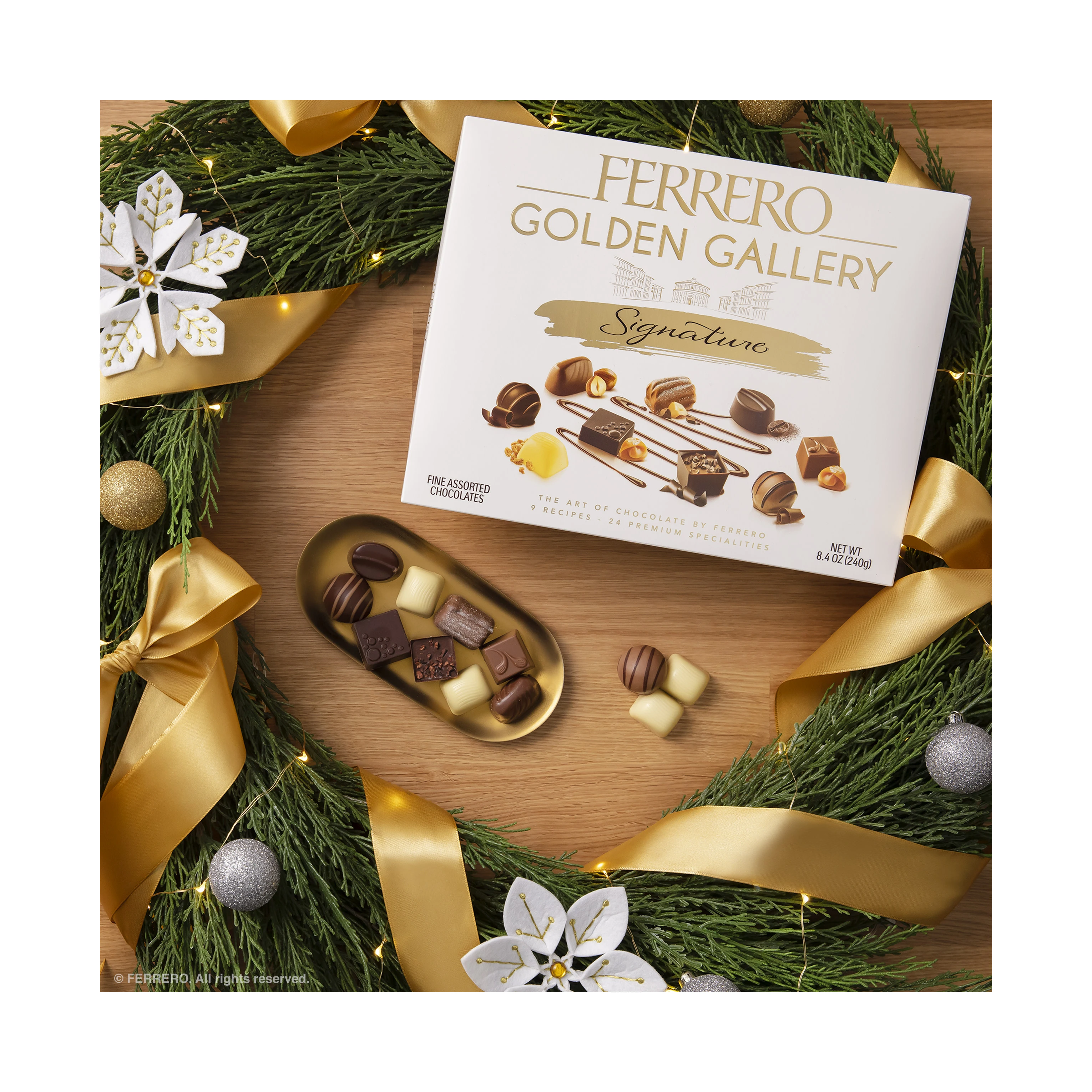 Fe-rrero Kusschen combines creamy hazelnut filling with a smooth chocolate shell for a luxurious snack.