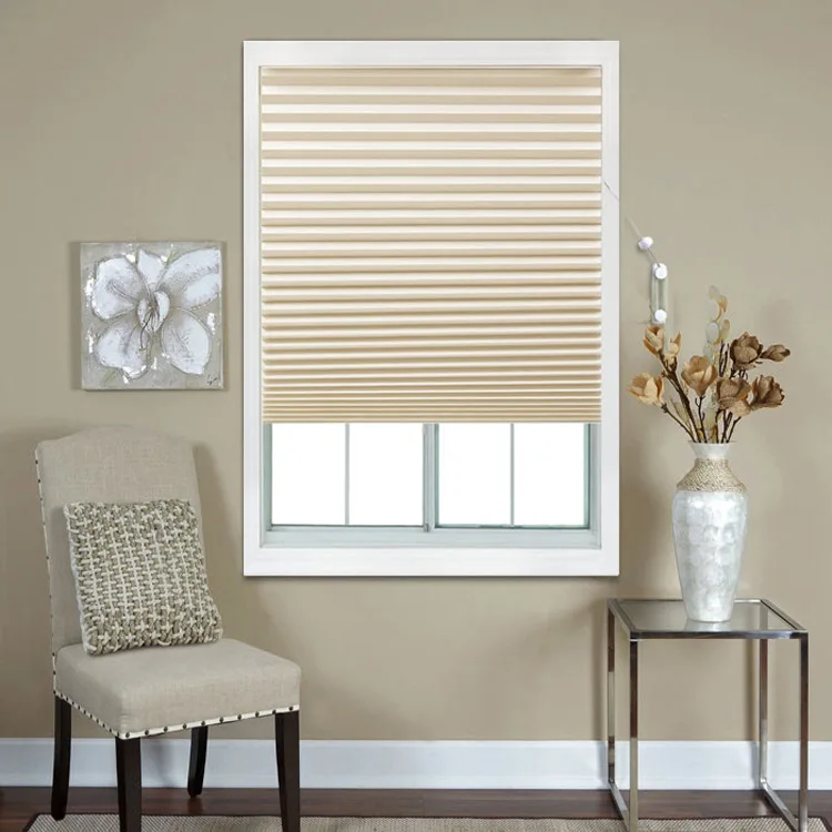 Temporary Paper pleated blinds  wholesale easy pleated paper fabric roller blinds