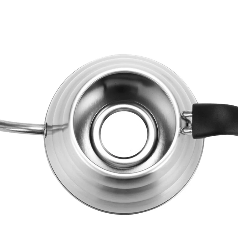 Drip kettle pour over kettle with thermometer lid 1.2L stainless steel pour over tea and water kettle plastic handle coffee pot