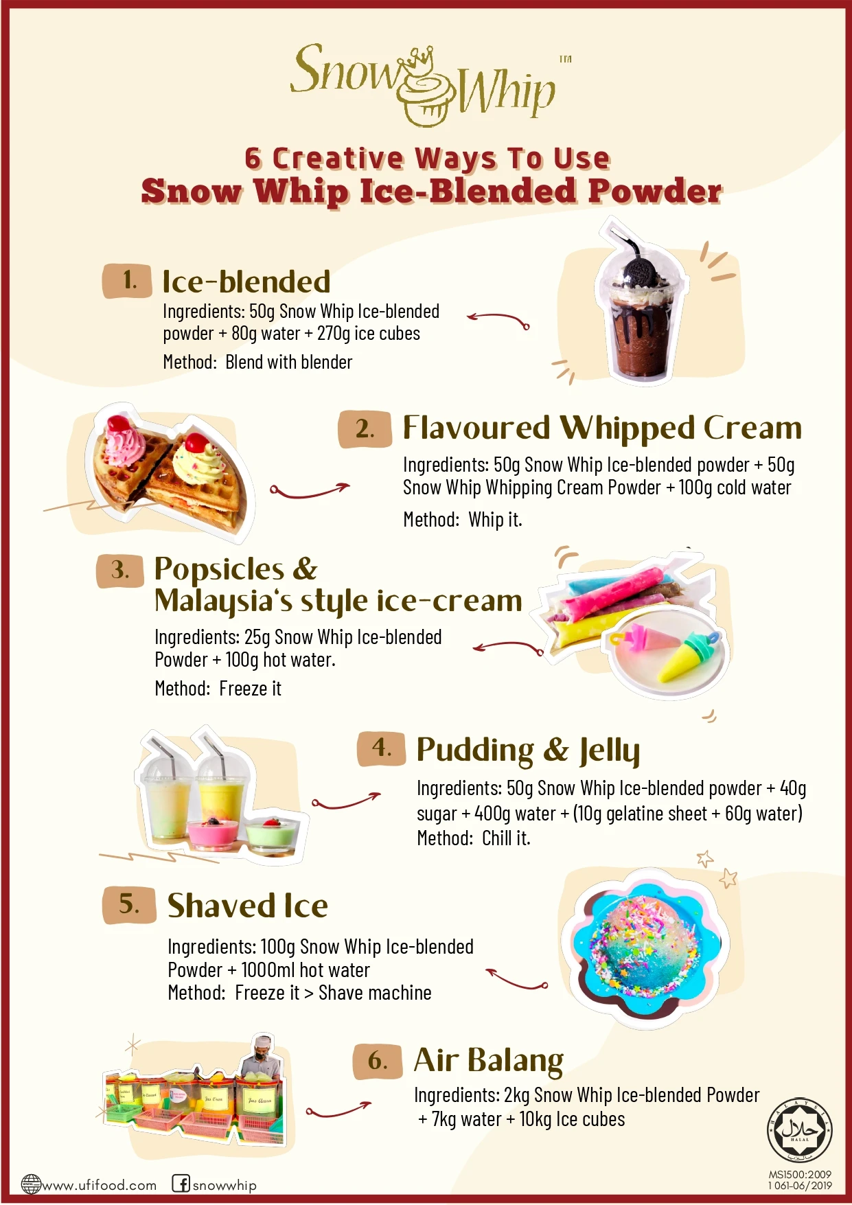 Healthy Raw Chocovilla 1Kg Ice Blended Powder Halal Snow Whip Soft Serve Milkshake Dessert and Pastry For All Age