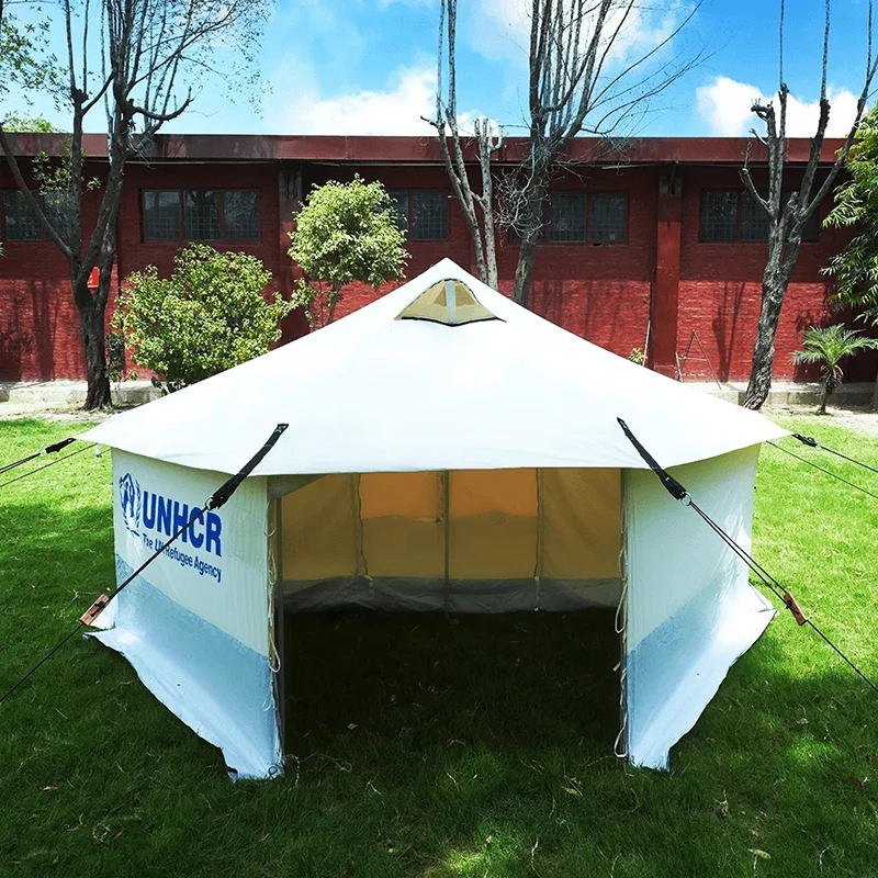 Custom Multipurpose Large Double Layers Waterproof 10-person Family Emergency Rescue Tent For Disaster Relief Refugee Shelter
