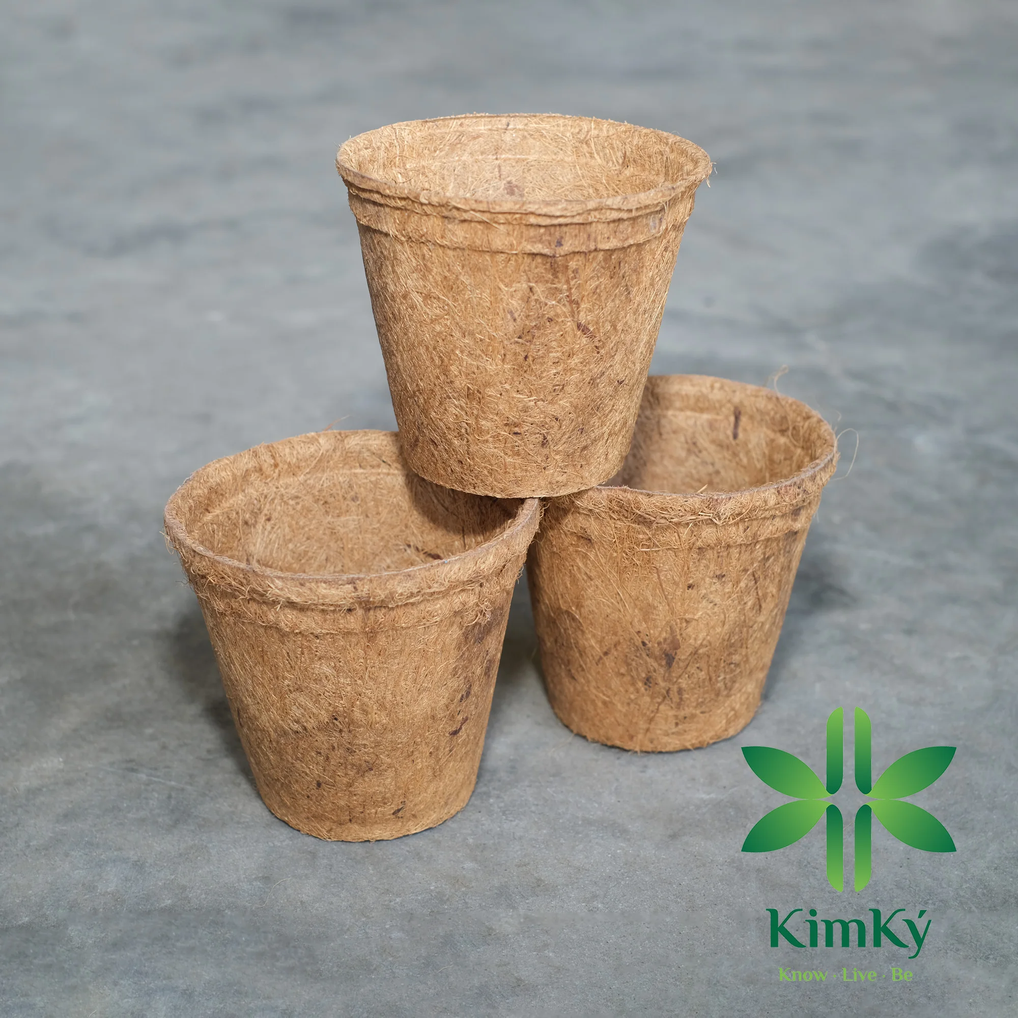 VIETNAM HOME GARDENING ORIGINAL COCO PRODUCT COCONUT FIBER POT FOR GARDEN FLOWERS GROWING PLANT HIGH 11.5cm x WIDE 12cm 2024