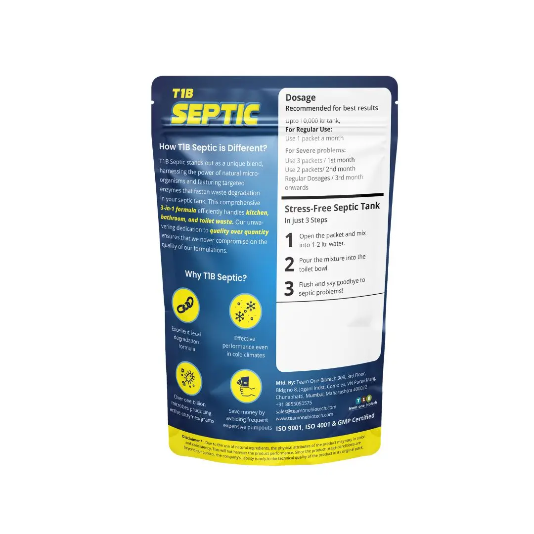 Best T1B Septic Tank Sludge Remover Bacteria Powder in India