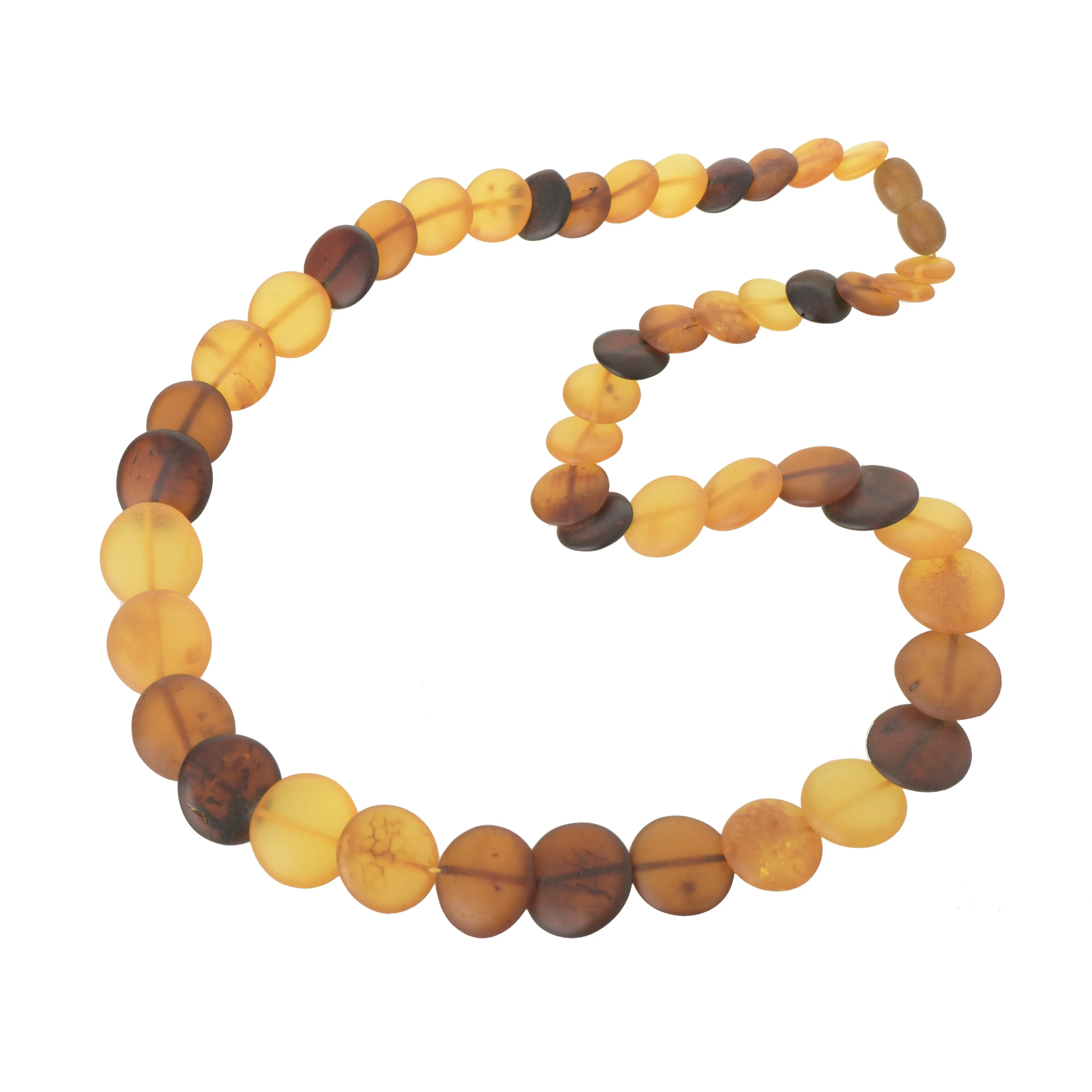 Ожерелье из натурального янтарного камня